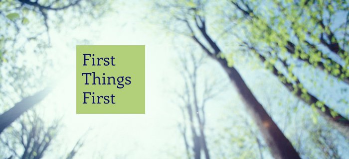 First Things First poster