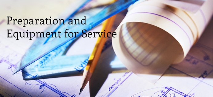 Preparation And Equipment For Service poster