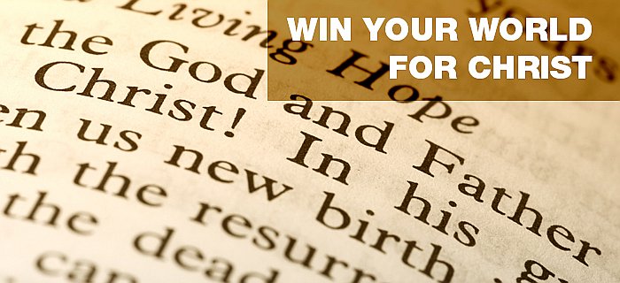 Win Your World For Christ poster